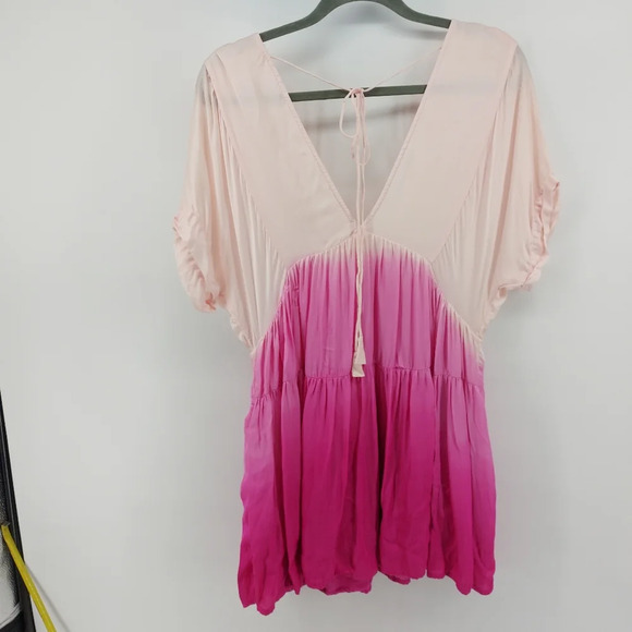 Free People Sun Up Ombre Pink Mini Dress - Picture 8 of 8